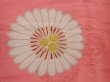 Photo6: 6010T10z800 Vintage Japanese Kimono Silk KOMON Tachibana Coral pink (6)