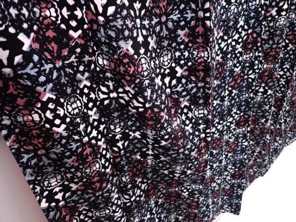 Photo3: 6010T12z810 Vintage Japanese Kimono Silk KOMON  Black (3)