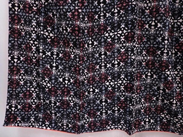 Photo4: 6010T12z810 Vintage Japanese Kimono Silk KOMON  Black (4)