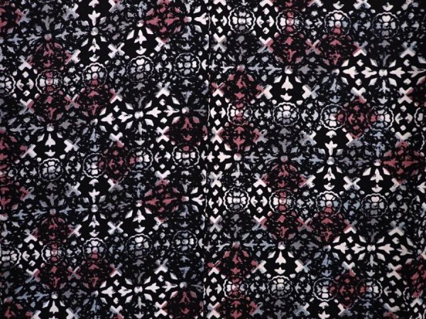 Photo5: 6010T12z810 Vintage Japanese Kimono Silk KOMON  Black (5)