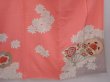 Photo7: 6010T13z740 Vintage Japanese Kimono Silk TSUKESAGE Folding fan Coral pink (7)