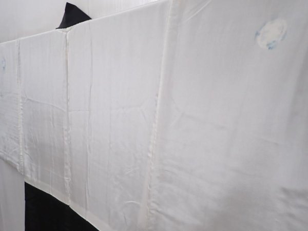 Photo6: 6011T05z610 Vintage Japanese Kimono Silk Men's HAORI Plain Black (6)