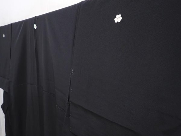 Photo2: 6011T08z1450  Japanese Kimono Silk Artist work TOMESODE  Black (2)