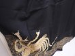 Photo3: 6011T09z1130 Vintage Japanese Kimono Silk TOMESODE Phoenix Black (3)