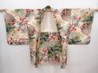 Photo6: 6012T01z420 Vintage Japanese Kimono Silk MEISEN HAORI Plum blossom (6)