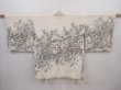 Photo1: 6012T06z670 Vintage Japanese Kimono Silk HAORI Flower Off-white (1)