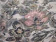 Photo4: 6012T06z670 Vintage Japanese Kimono Silk HAORI Flower Off-white (4)