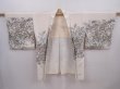 Photo7: 6012T06z670 Vintage Japanese Kimono Silk HAORI Flower Off-white (7)