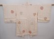 Photo1: 6012T09z570 Vintage Japanese Kimono Silk HAORI Peony Light peach (1)