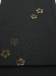 Photo1: 3D01z70  Japanese Kimono Silk  FABRIC Sakura Black 40.9x14.6 (1)
