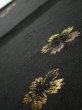 Photo4: 3D01z70  Japanese Kimono Silk  FABRIC Sakura Black 40.9x14.6 (4)