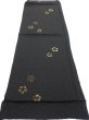 Photo5: 3D02z70  Japanese Kimono Silk  FABRIC Sakura Black 40.9x14.6 (5)
