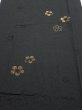 Photo1: 3D05z110  Japanese Kimono Silk  FABRIC Sakura Black 68.5x14.6 (1)