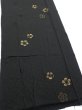 Photo2: 3D05z110  Japanese Kimono Silk  FABRIC Sakura Black 68.5x14.6 (2)