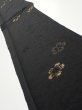 Photo1: 3D07z50  Japanese Kimono Silk  FABRIC Sakura Black 62.6x7.3 (1)
