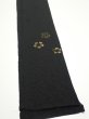 Photo3: 3D08z50  Japanese Kimono Silk  FABRIC Sakura Black 62.6x7.3 (3)