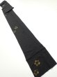 Photo5: 3D09z70  Japanese Kimono Silk  FABRIC Sakura Black 87.4x7.1 (5)