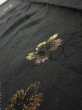 Photo5: 3D10z30  Japanese Kimono Silk  FABRIC Sakura Black 39.4x7.3 (5)