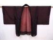 Photo5: 6015T02z190 Vintage Japanese Kimono Silk See through HAORI Flowers Black (5)