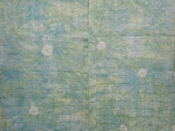 Photo3: 6015T05z560 Vintage Japanese Kimono Silk HAORI  Mint green (3)