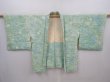 Photo5: 6015T05z560 Vintage Japanese Kimono Silk HAORI  Mint green (5)