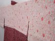 Photo7: 6015T06z410 Vintage Japanese Kimono Silk HAORI Flower Dark pink (7)