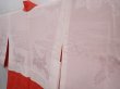 Photo7: 6015T07z530 Vintage Japanese Kimono Silk HAORI  Tomato red (7)