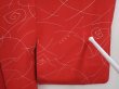 Photo6: 6015T10z530 Vintage Japanese Kimono Silk HAORI Rose Dark red (6)