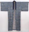 Photo6: 6015T12z490 Vintage Japanese Kimono Muslin Men's JUBAN  Blue-Gray (6)
