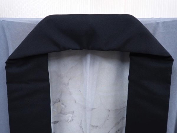 Photo6: 6015T14z410  Japanese Kimono Silk Men's JUBAN Dragon Blue-Gray (6)