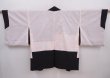 Photo6: 6016T04z550 Vintage Japanese Kimono Silk HAORI Flowers Black (6)
