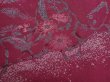 Photo4: 6016T05z510 Vintage Japanese Kimono Silk HAORI Flowers Wine red (4)