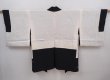 Photo7: 6016T07z520 Vintage Japanese Kimono Silk HAORI  Black (7)