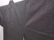 Photo2: 6016T08z750 Vintage Japanese Kimono Silk Men's OSHIMA  Dark gray (2)