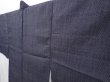 Photo2: 6016T11z540 Vintage Japanese Kimono Silk Men's   Dark gray (2)