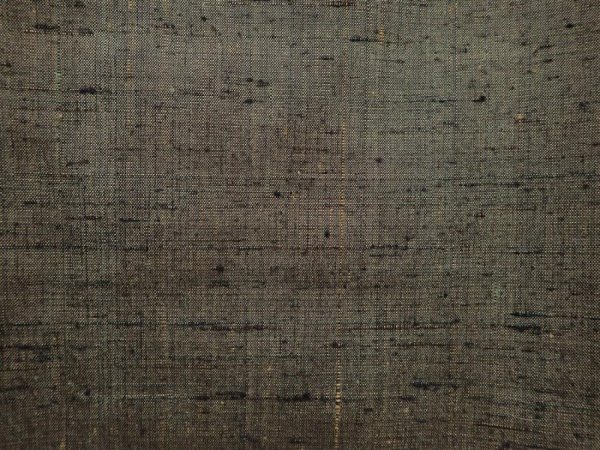 Photo4: 6016T12z780 Vintage Japanese Kimono Silk Men's   Dark olive (4)