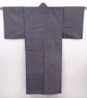 Photo1: 6016T13z800 Vintage Japanese Kimono Silk Men's   Gray (1)