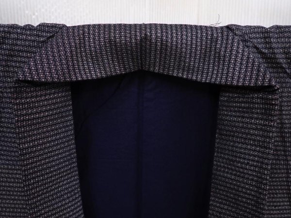 Photo5: 6016T13z800 Vintage Japanese Kimono Silk Men's   Gray (5)