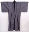 Photo6: 6016T13z800 Vintage Japanese Kimono Silk Men's   Gray (6)
