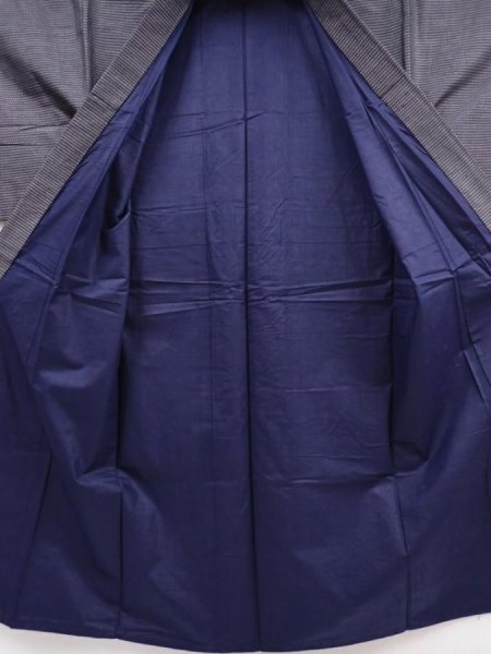 Photo7: 6016T13z800 Vintage Japanese Kimono Silk Men's   Gray (7)