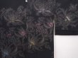 Photo3: 6016T14z620 Vintage Japanese Kimono Silk HAORI Flowers Black (3)