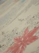 Photo4: 3D01z70  Japanese Kimono Silk  FABRIC Maple Smoky white 45.7x14.2 (4)