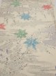 Photo1: 3D02z70  Japanese Kimono Silk  FABRIC Maple Smoky white 46.1x14.2 (1)
