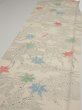 Photo3: 3D03z90  Japanese Kimono Silk  FABRIC Maple Smoky white 66.9x14.0 (3)