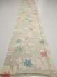 Photo5: 3D04z90  Japanese Kimono Silk  FABRIC Maple Smoky white 66.1x14.2 (5)
