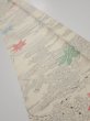 Photo1: 3D08z50  Japanese Kimono Silk  FABRIC Maple Smoky white 58.3x7.7 (1)