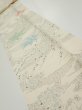 Photo1: 3D09z50  Japanese Kimono Silk  FABRIC Maple Smoky white 78.7x6.5 (1)