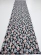 Photo5: 3D05z70  Japanese Kimono Silk  FABRIC Edo era people Black 62.2x14.2 (5)