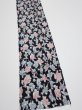 Photo3: 3D09z50  Japanese Kimono Silk  FABRIC Edo era people Black 84.6x7.1 (3)