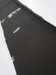 Photo1: 3D08z40  Japanese Kimono Silk  FABRIC Chrysanthemum Black 57.1x7.1 (1)